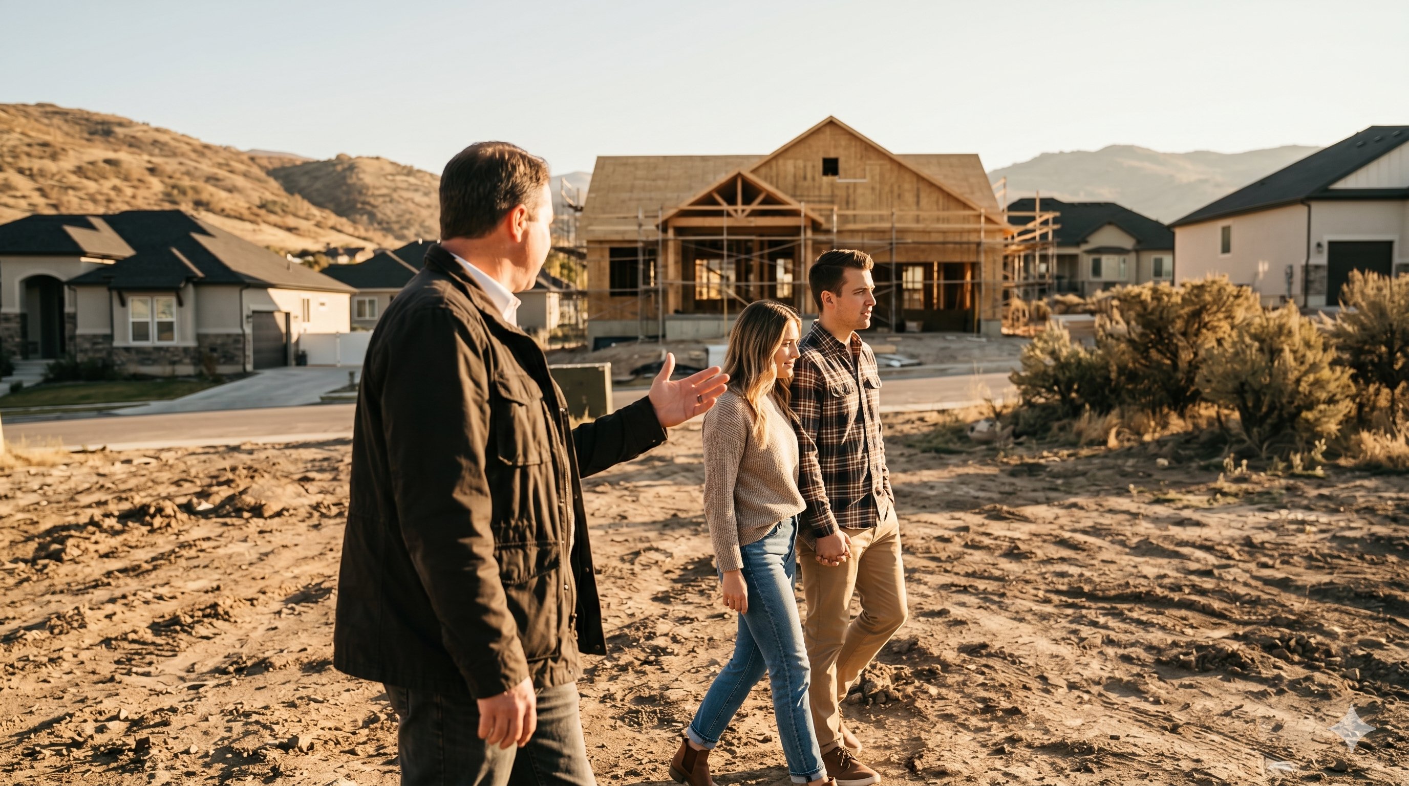 Doyle Johnson walking a Utah property with clients